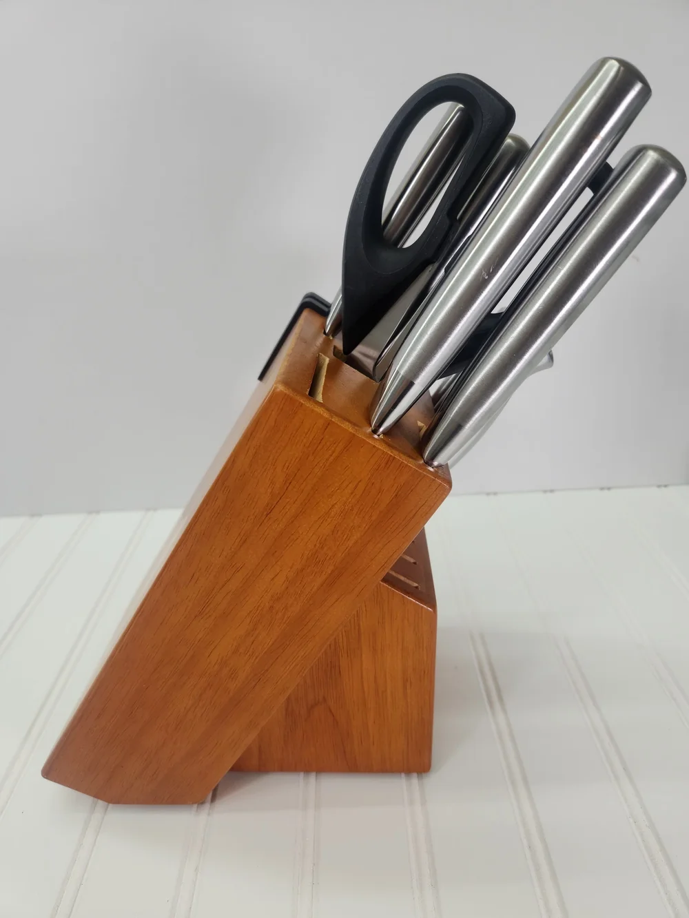 McCook German Stainless Steel 10-Piece Knife Block Set With Built- In Sharper
